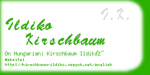 ildiko kirschbaum business card